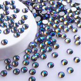 Black Diamond AB Glass FlatBack Rhinestones Silver Back WholesaleRhinestone